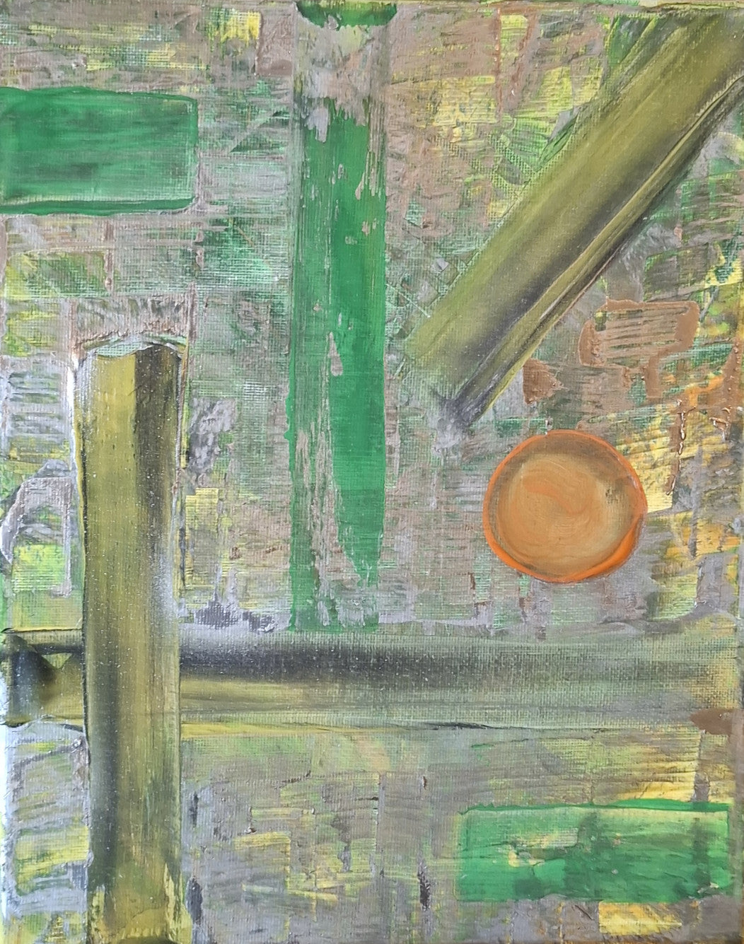 An orange point
