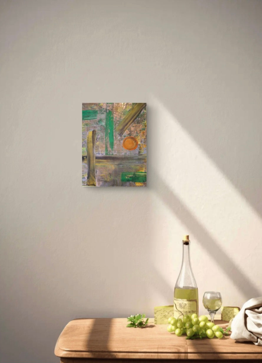 An orange point