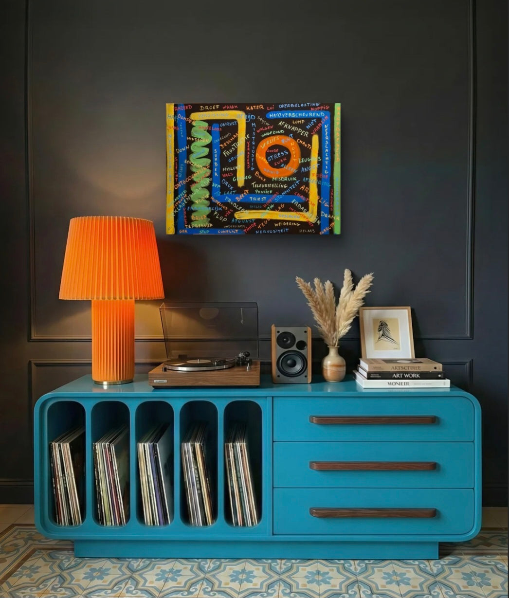 Negatieve woorden met positieve kleuren