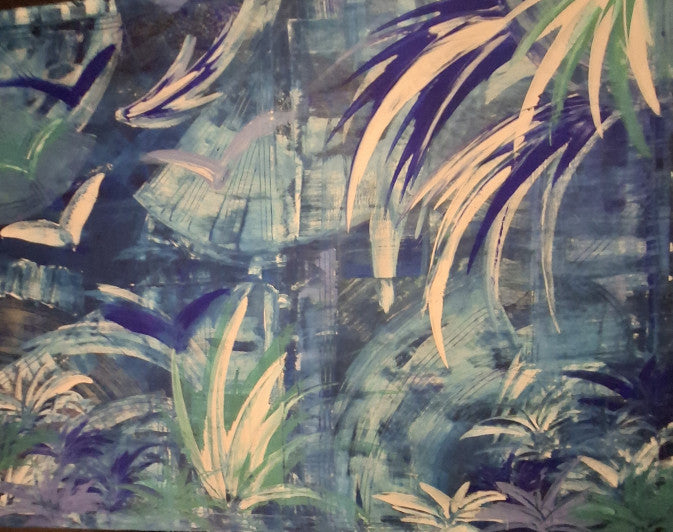 Oerwoud (blauw/wit)
