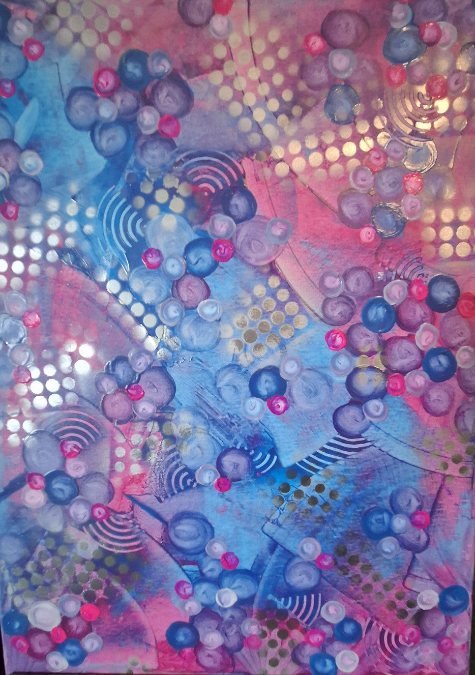 Pink blue bubbles